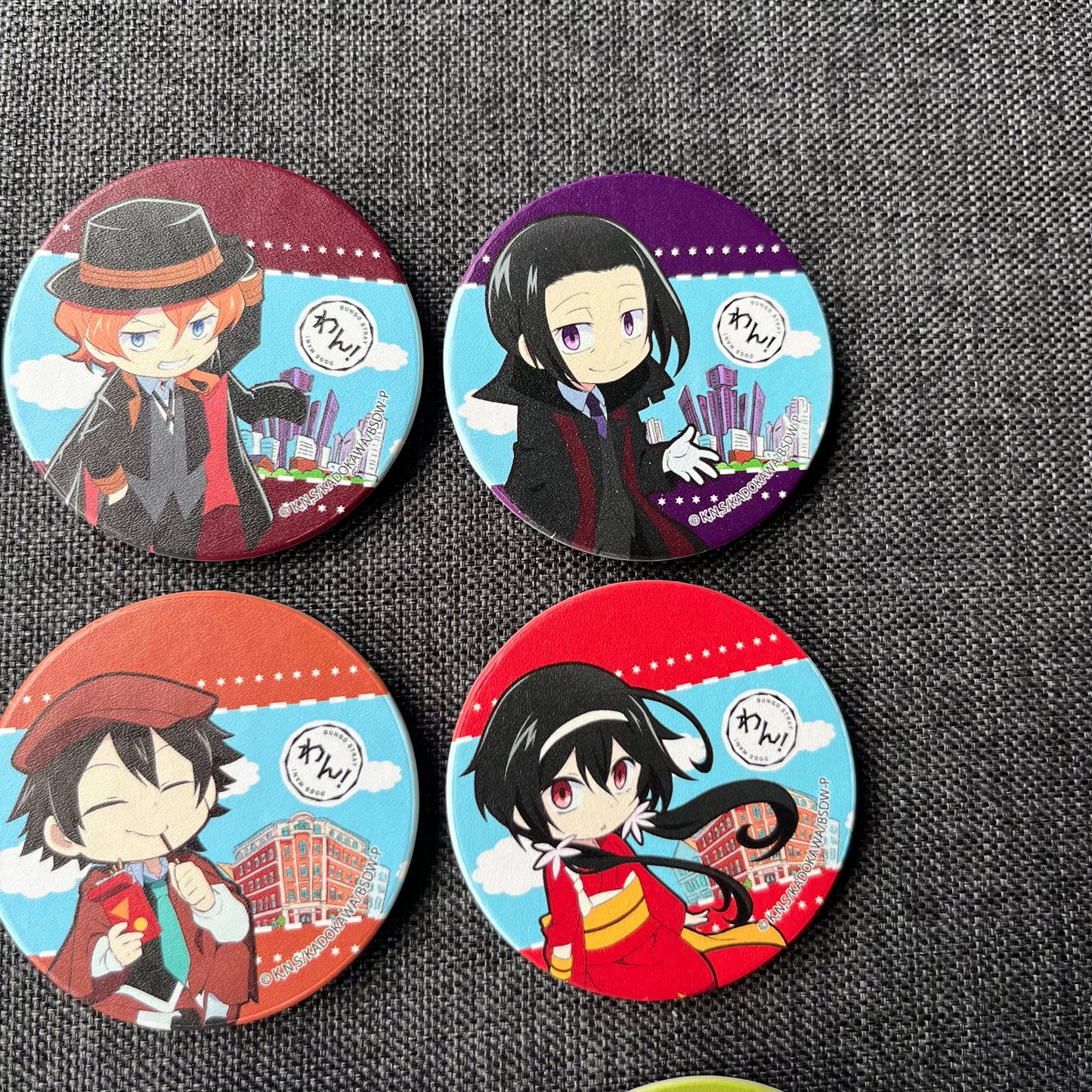 Bungou Stray Dogs WAN Leather Badges