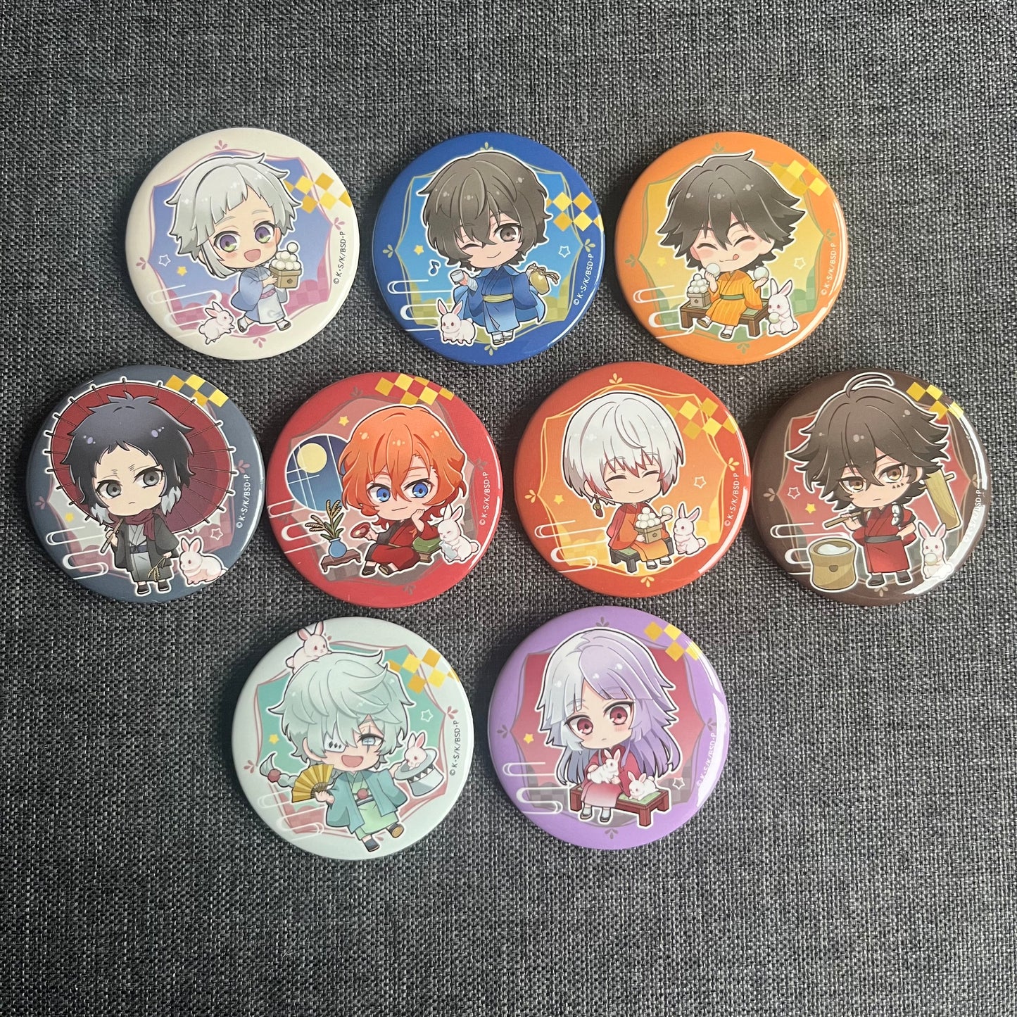 Bungou Stray Dogs Festival Badges (Rabbit Design)