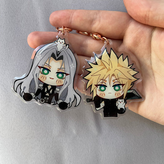 Final Fantasy VII / 7 Cat Companion Acrylic Charms Fanmade