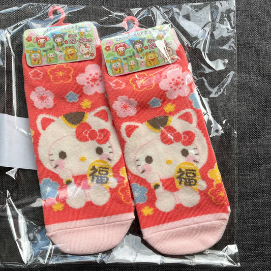 Sanrio Hello Kitty Lucky Cat Socks 22-24cm
