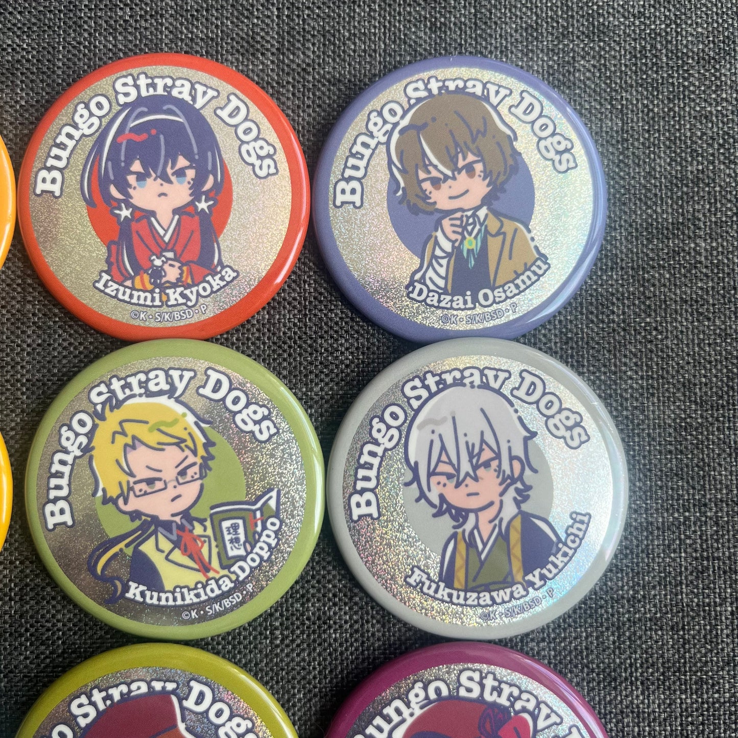 Bungou Stray Dogs Armed Detective Agency / Hunting Dogs Holographic Badges