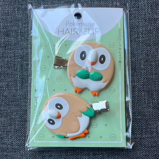 Pokémon Rowlett Hair Clips