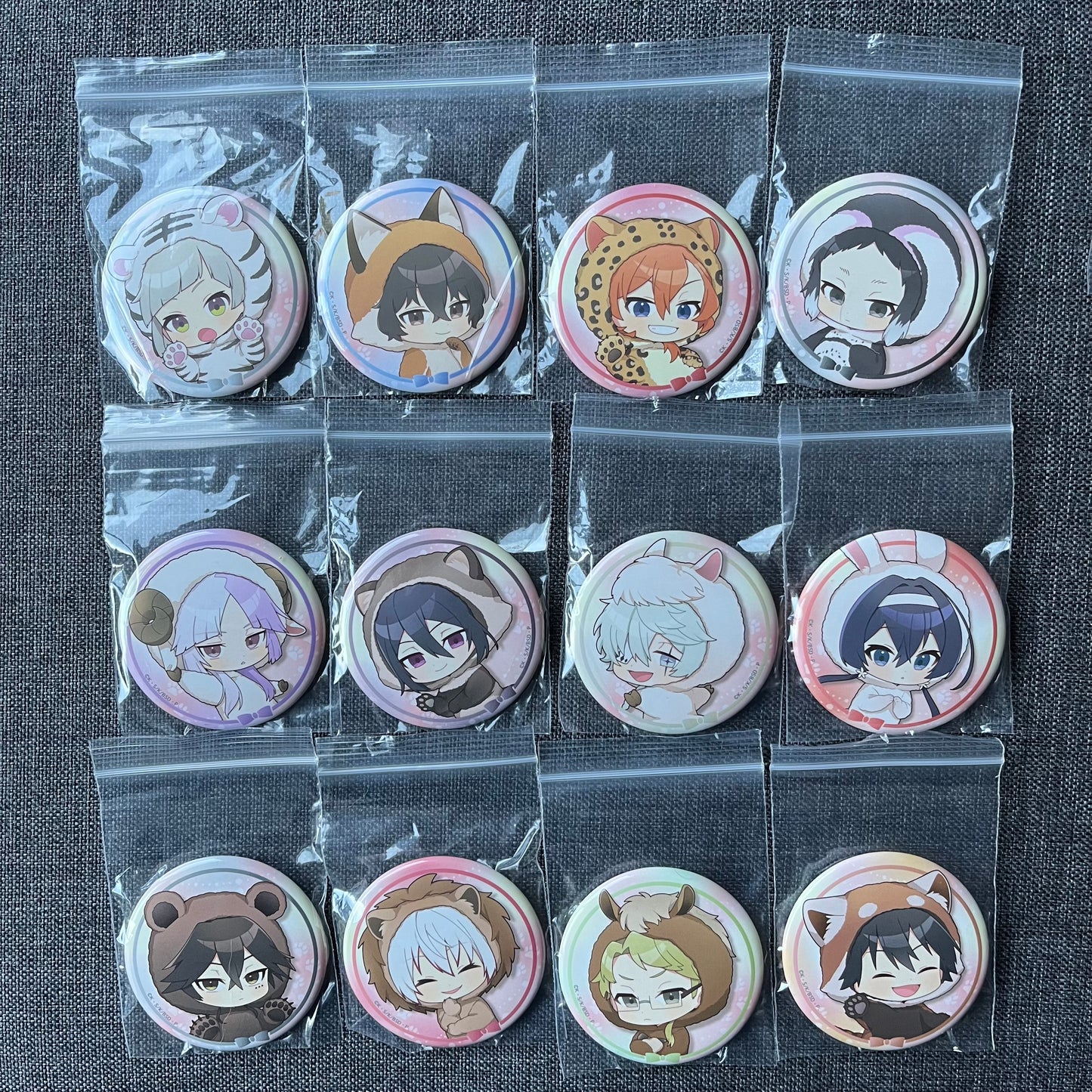 Bungou Stray Dogs Animal Onesie Badges