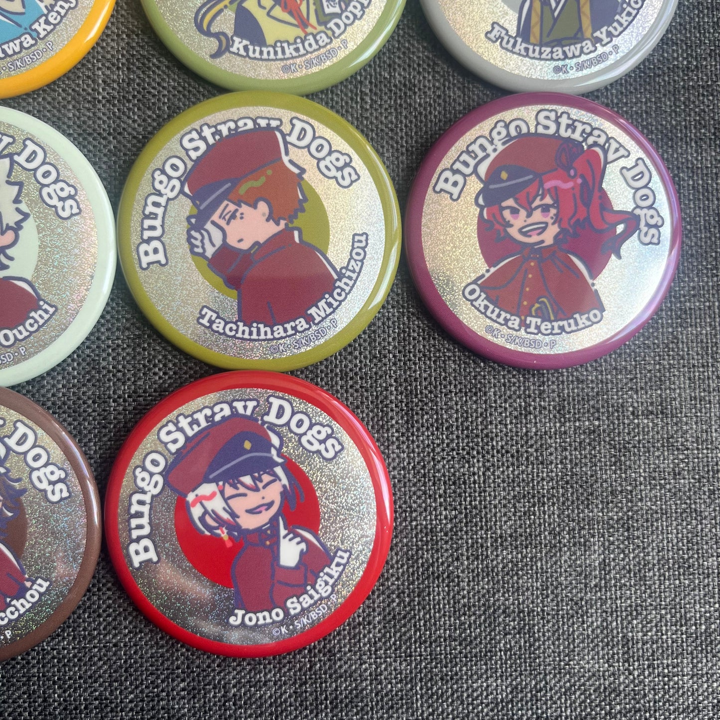 Bungou Stray Dogs Armed Detective Agency / Hunting Dogs Holographic Badges