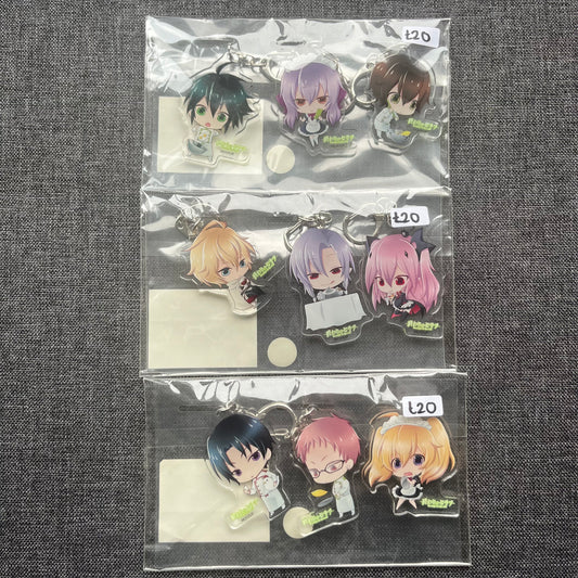 Seraph of the End Trio Acrylic Charms
