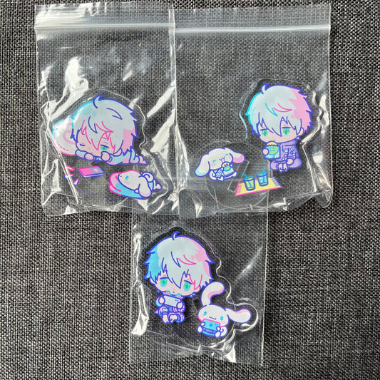 Blue Lock x Sanrio Mini Acrylic Standees (Nagi & Cinnamoroll)