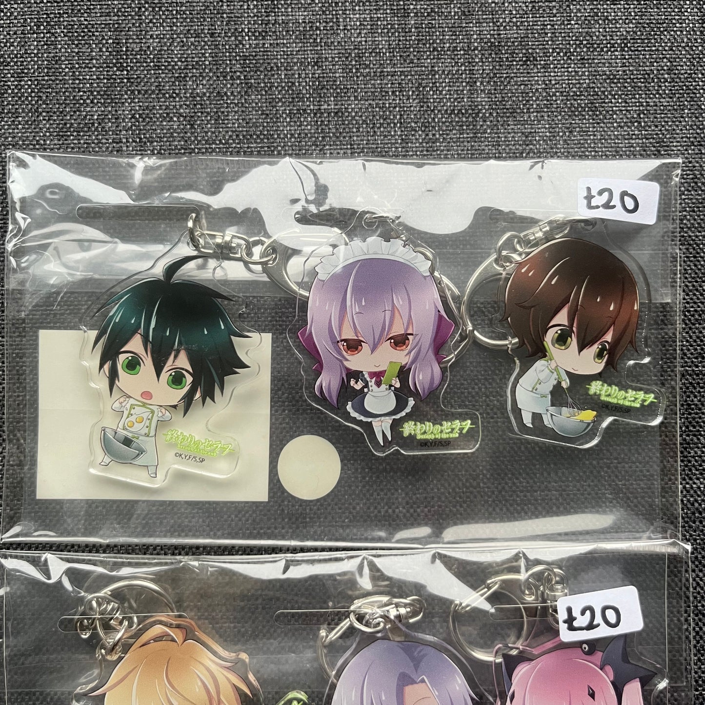 Seraph of the End Trio Acrylic Charms