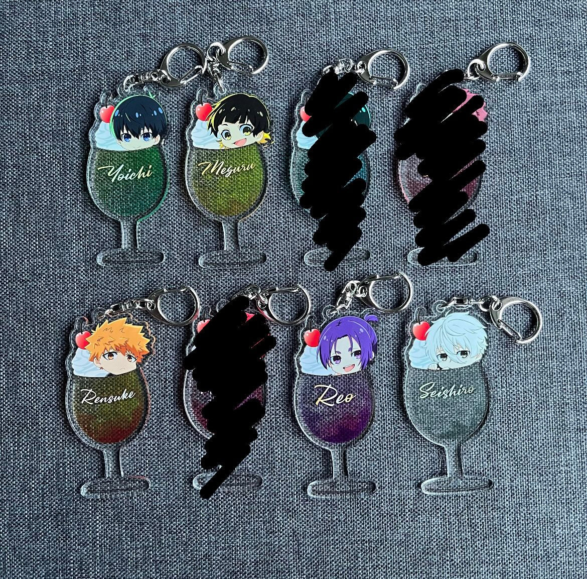 Blue Lock Soda / Drink Acrylic Charm