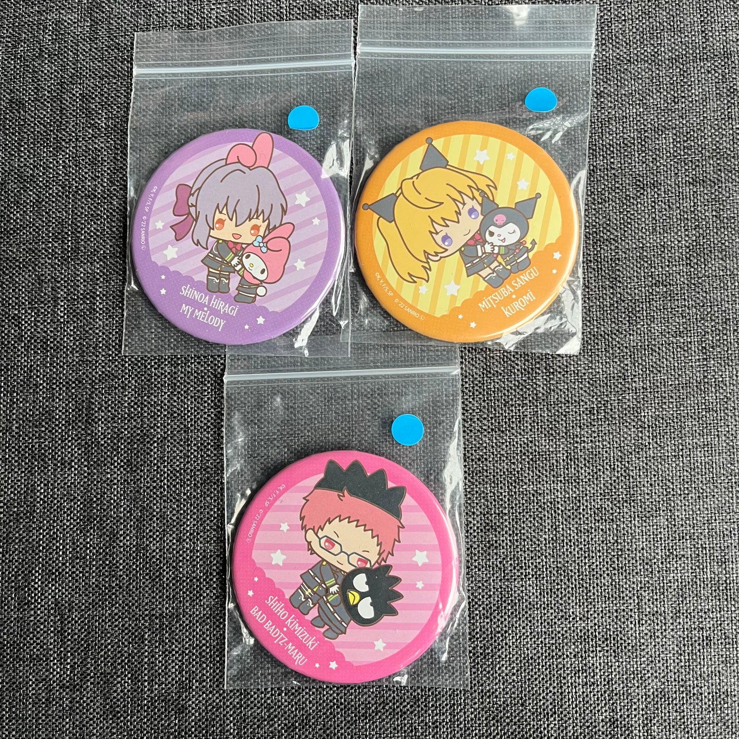 Seraph of the End x Sanrio Chibi Badges