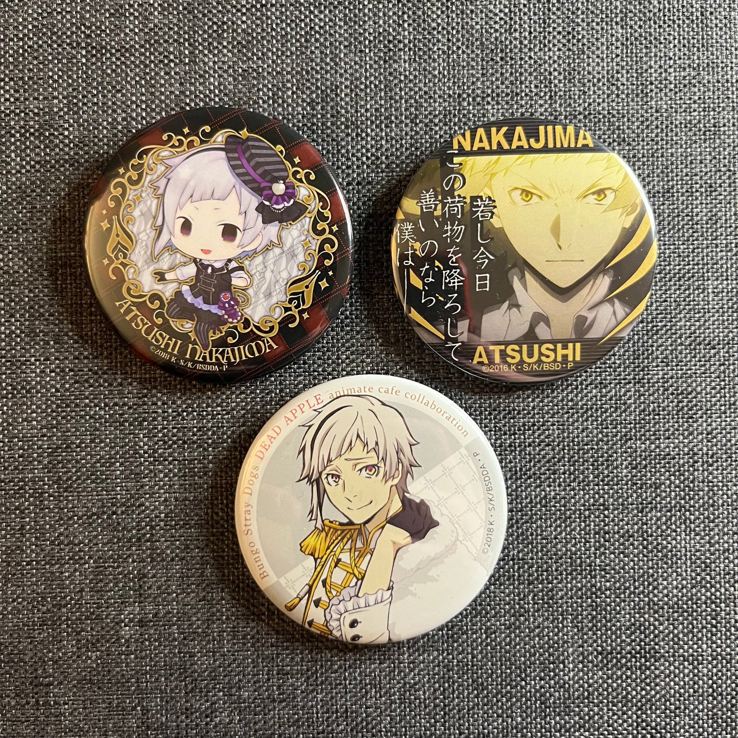 Second-Hand Bungou Stray Dogs Atsushi Badges