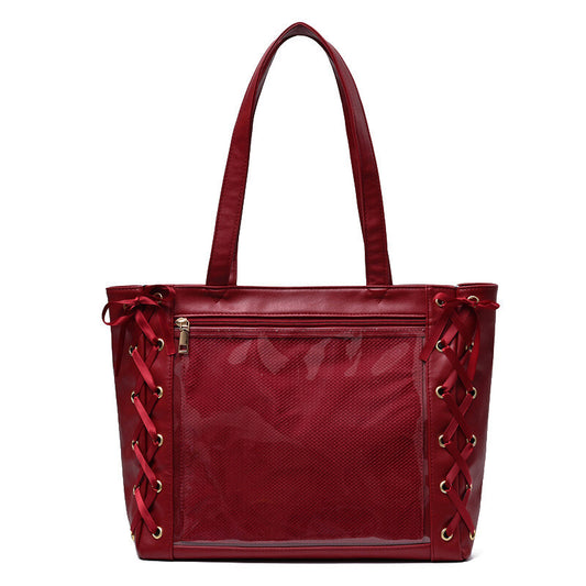 Red Ribbon Large Tote Bag / Ita Bag