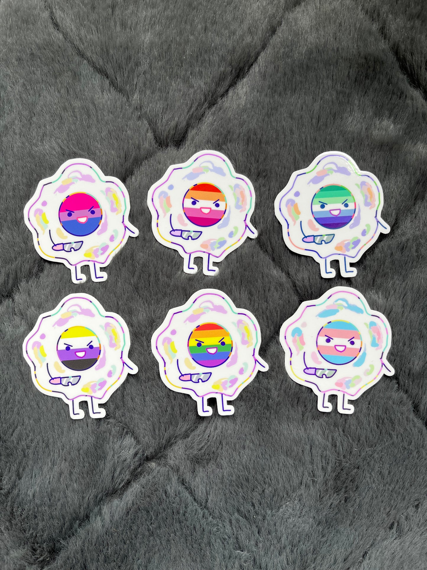 Pride Angry Egg Stickers