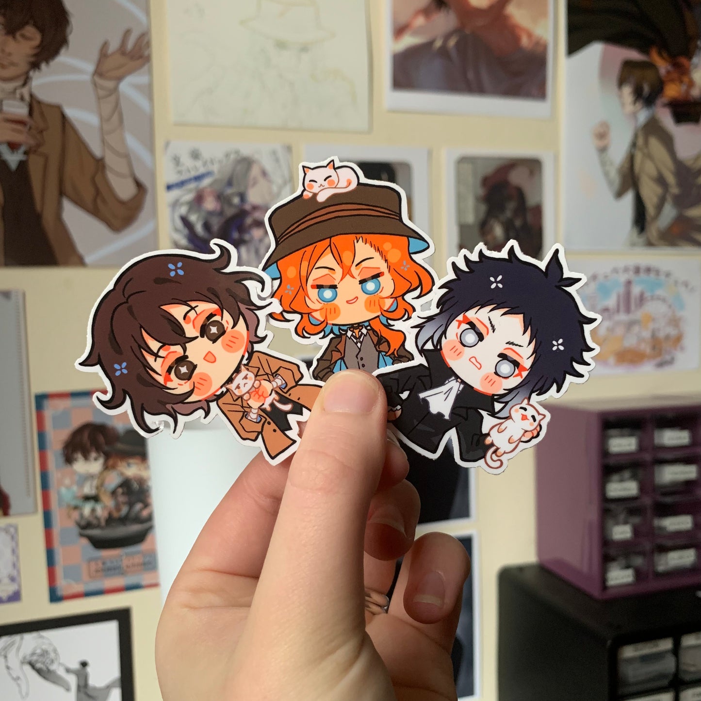 Cat Companion Bungou Stray Dogs STICKERS Fanmade